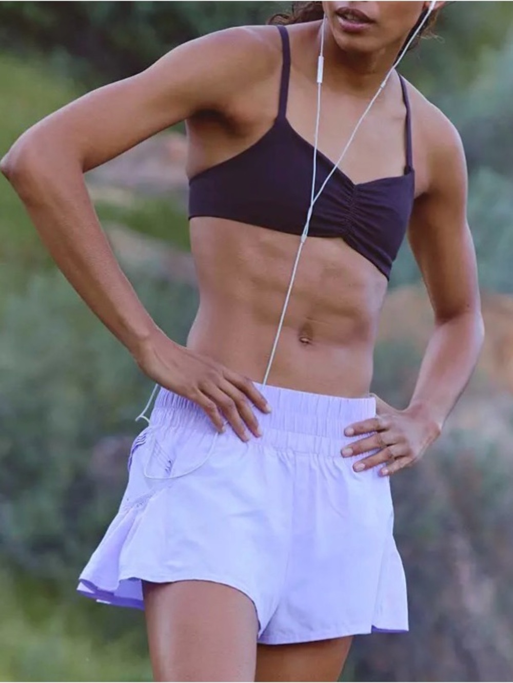 Free People Women’s Lavender Active Running Shorts